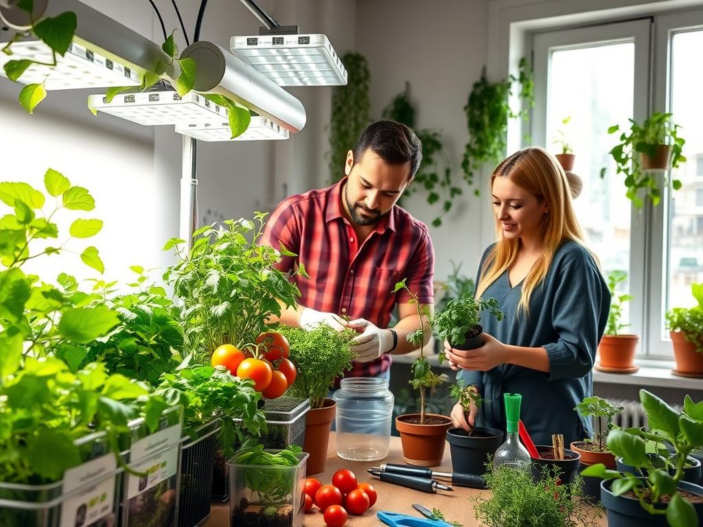 Indoor Hydroponic Garden Setup