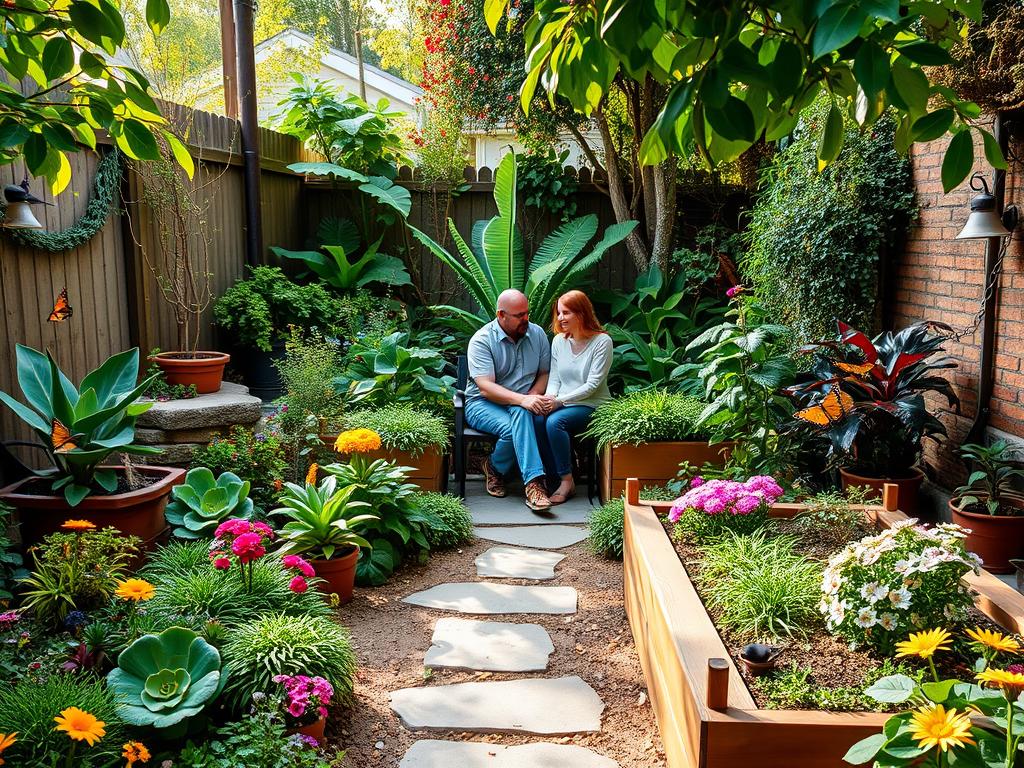 backyard garden aesthetic