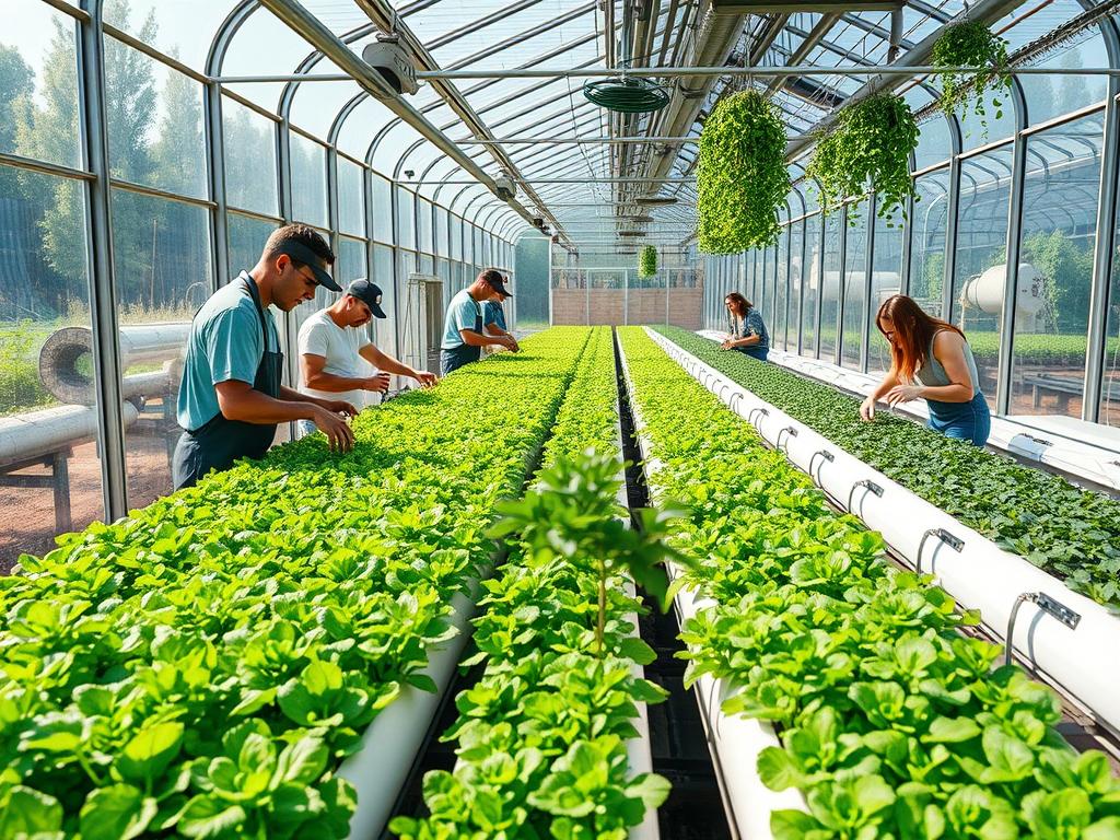 hydroponic greenhouse setup