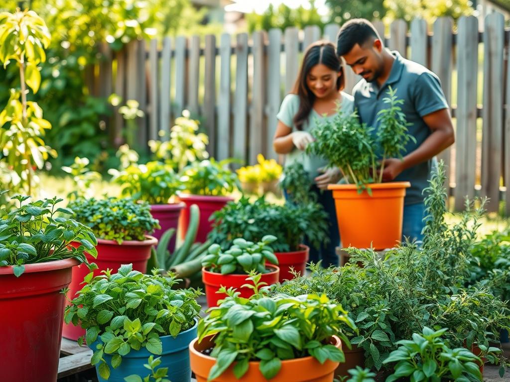 outdoor herb garden