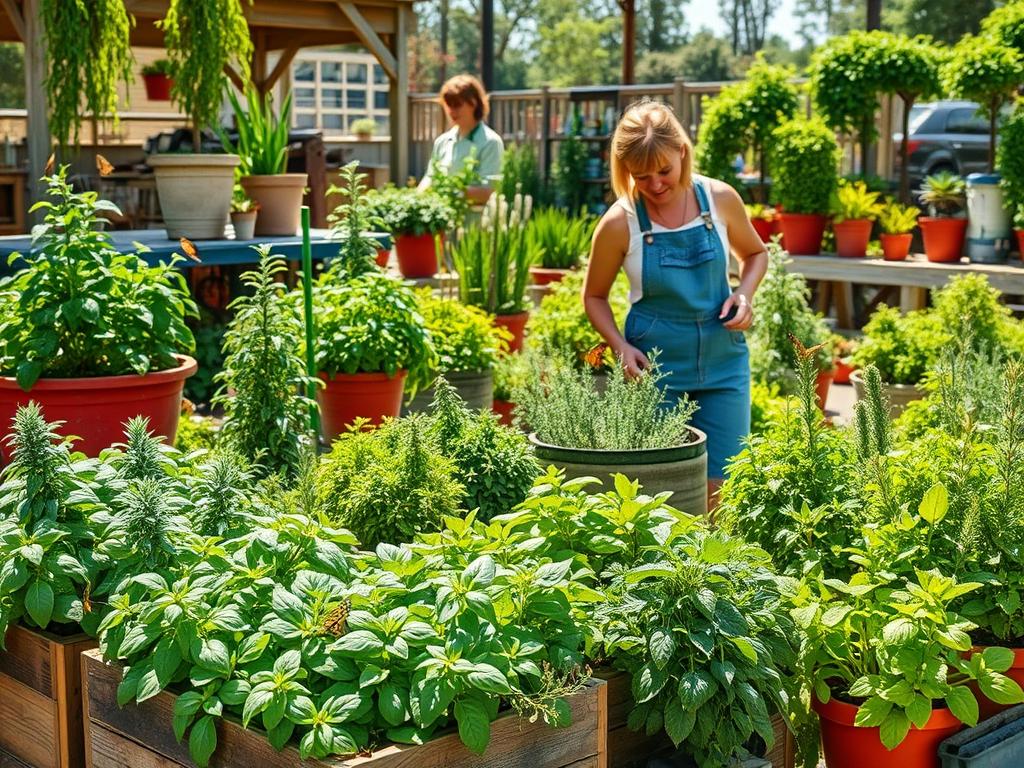 outdoor herb garden