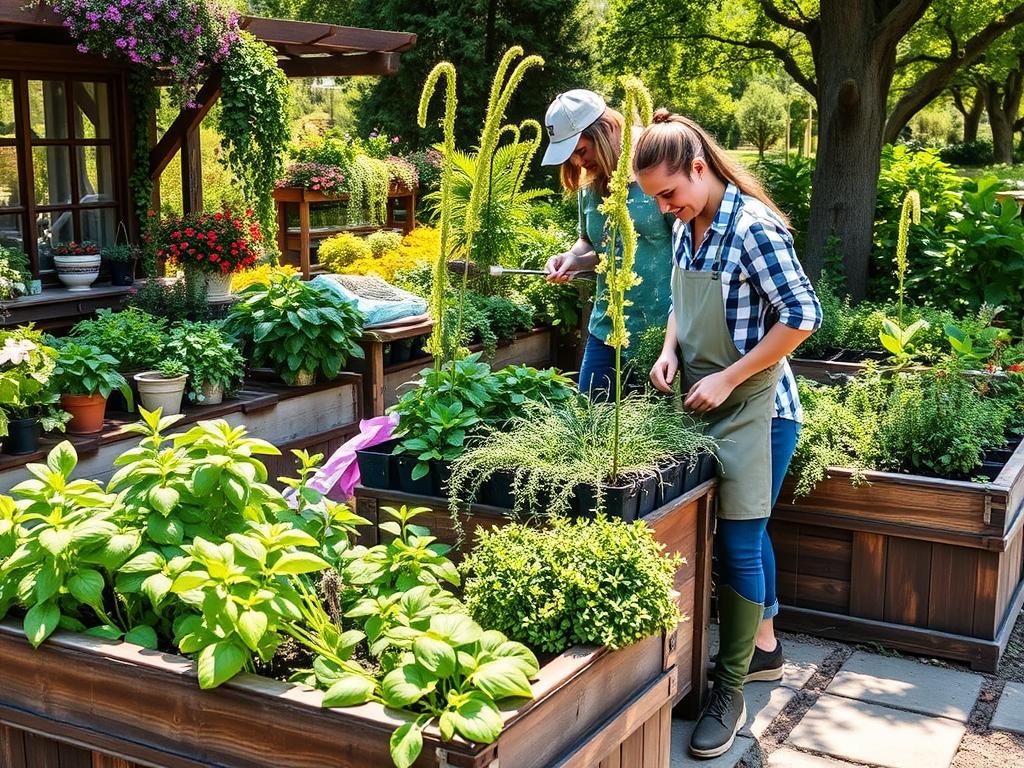 outdoor herb garden